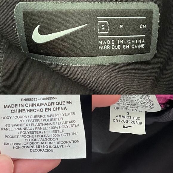 Nike Women Size S Black Pink Sportswear Tech Pack Fleece Wide Leg Sweatpants Gym - Picture 15 of 17